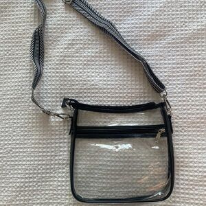 Plastic purse with Aztec strap